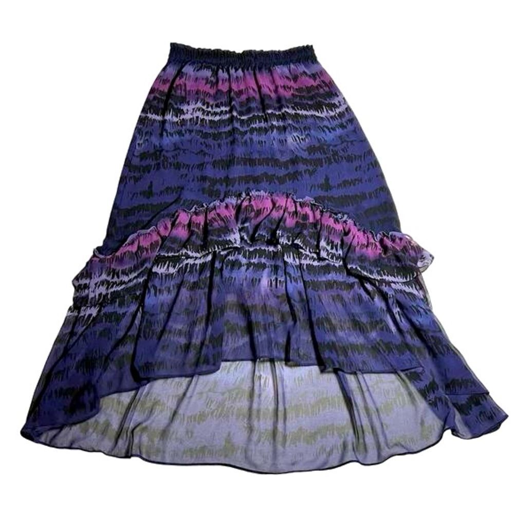 Misa Los Angeles A-Line Chiffon Skirt Size Medium Violet Festival